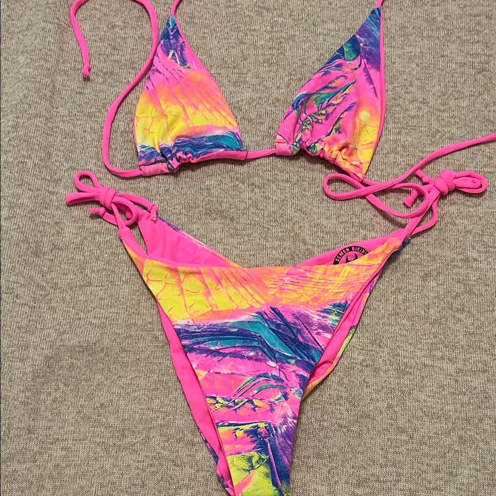 Colorful Tie-Dye Bikini Set